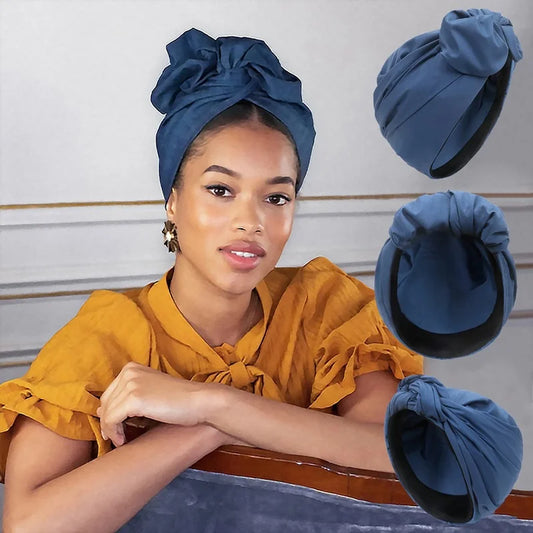 Floral Turban Bonnet – Soft Pull-On Headscarf Cap for All Seasons