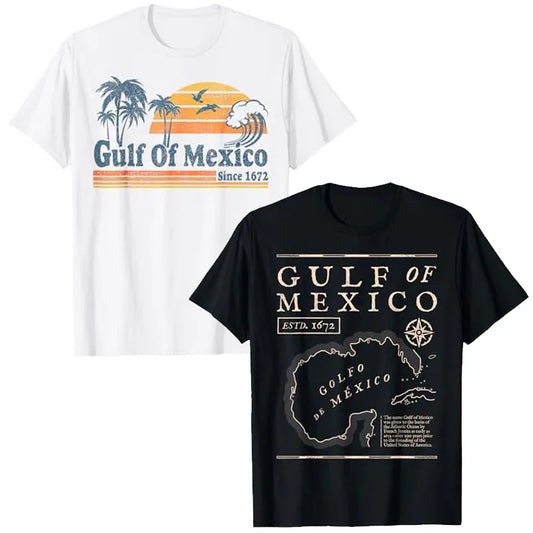 Gulf of Mexico 1672 Map Tee – Retro History Inspired Graphic T-Shirt
